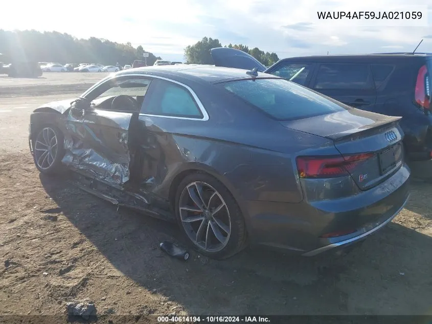 WAUP4AF59JA021059 2018 Audi S5 3.0T Premium Plus