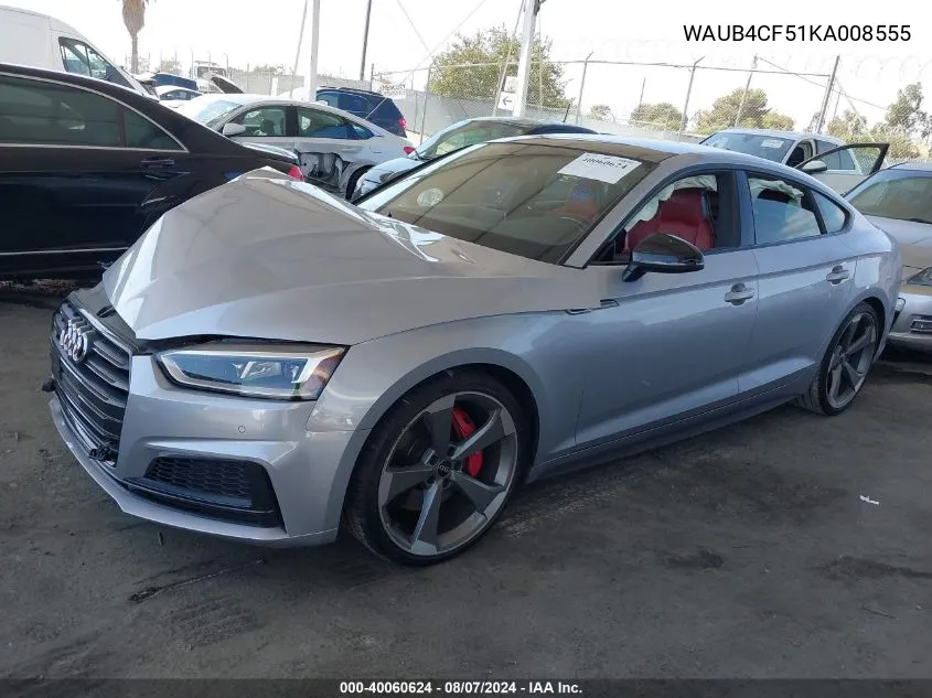 WAUB4CF51KA008555 2019 Audi S5 3.0T Premium