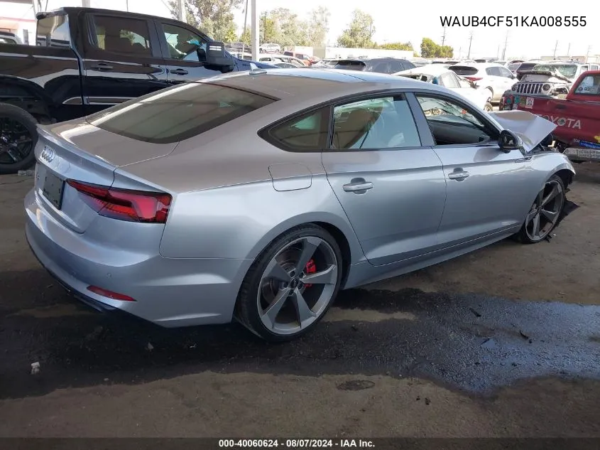 WAUB4CF51KA008555 2019 Audi S5 3.0T Premium