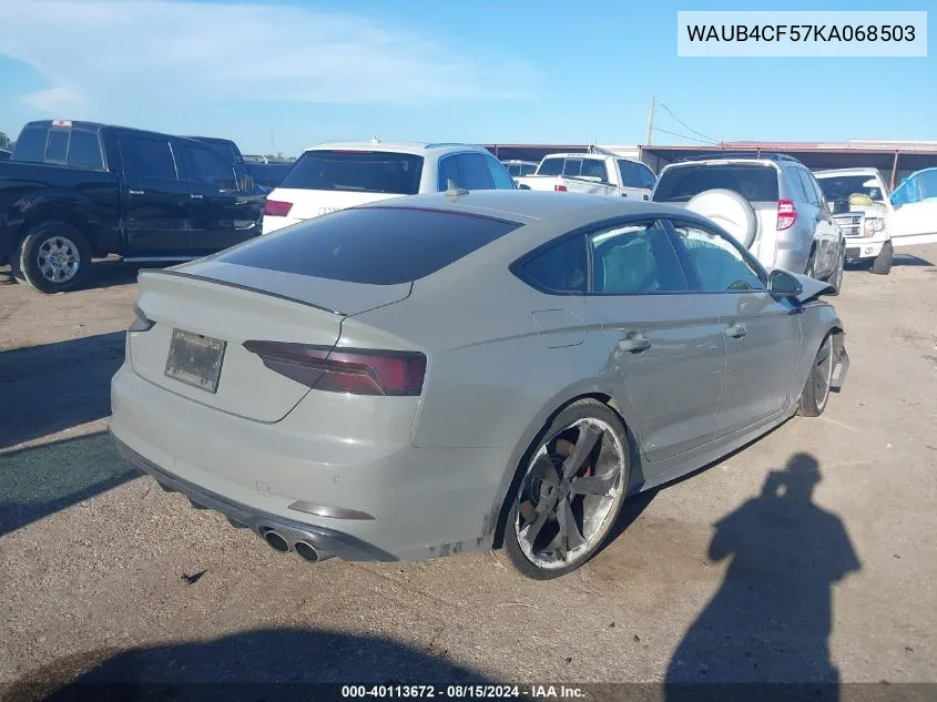 WAUB4CF57KA068503 2019 Audi S5 3.0T Premium