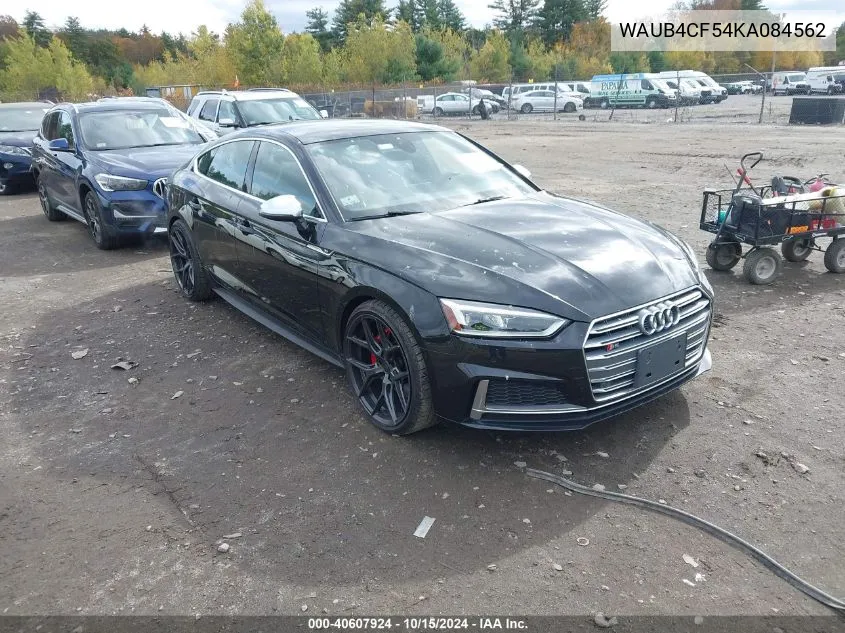 2019 Audi S5 3.0T Premium VIN: WAUB4CF54KA084562 Lot: 40607924