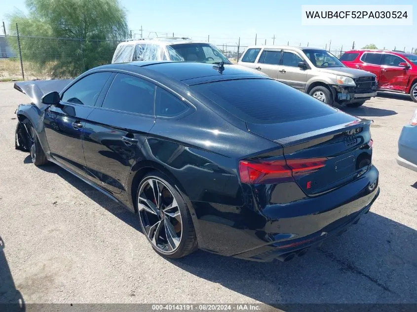 2023 Audi S5 Sportback Prestige Tfsi Quattro Tiptronic VIN: WAUB4CF52PA030524 Lot: 40143191