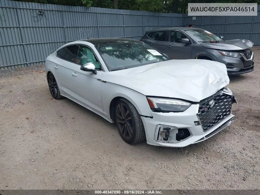 2023 Audi S5 Sportback Premium Plus Tfsi Quattro Tiptronic VIN: WAUC4DF5XPA046514 Lot: 40347090