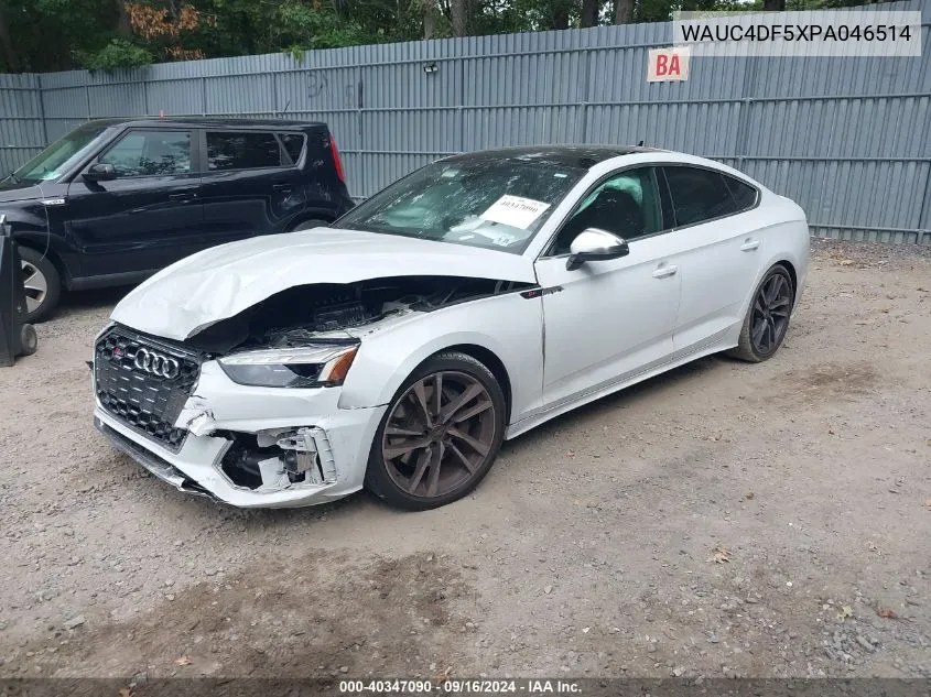 2023 Audi S5 Sportback Premium Plus Tfsi Quattro Tiptronic VIN: WAUC4DF5XPA046514 Lot: 40347090