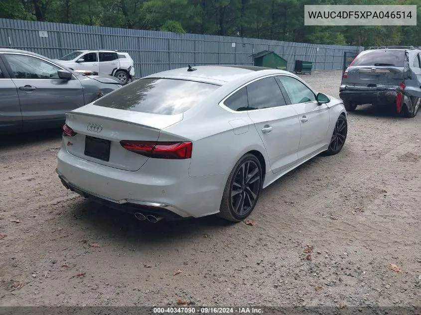 2023 Audi S5 Sportback Premium Plus Tfsi Quattro Tiptronic VIN: WAUC4DF5XPA046514 Lot: 40347090