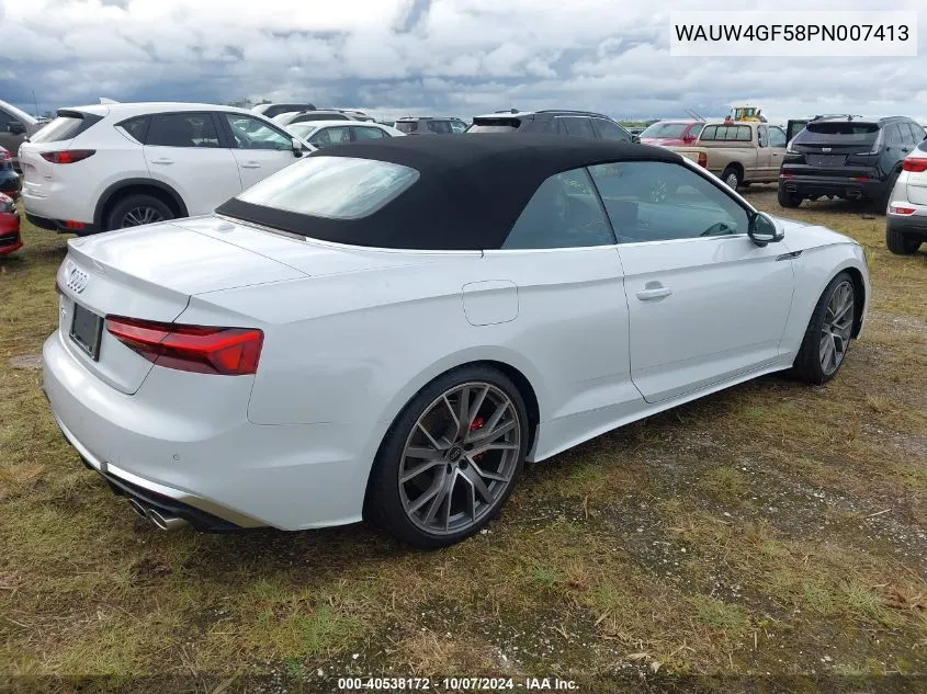 WAUW4GF58PN007413 2023 Audi S5 Cabriolet Premium Plus Tfsi Quattro Tiptronic