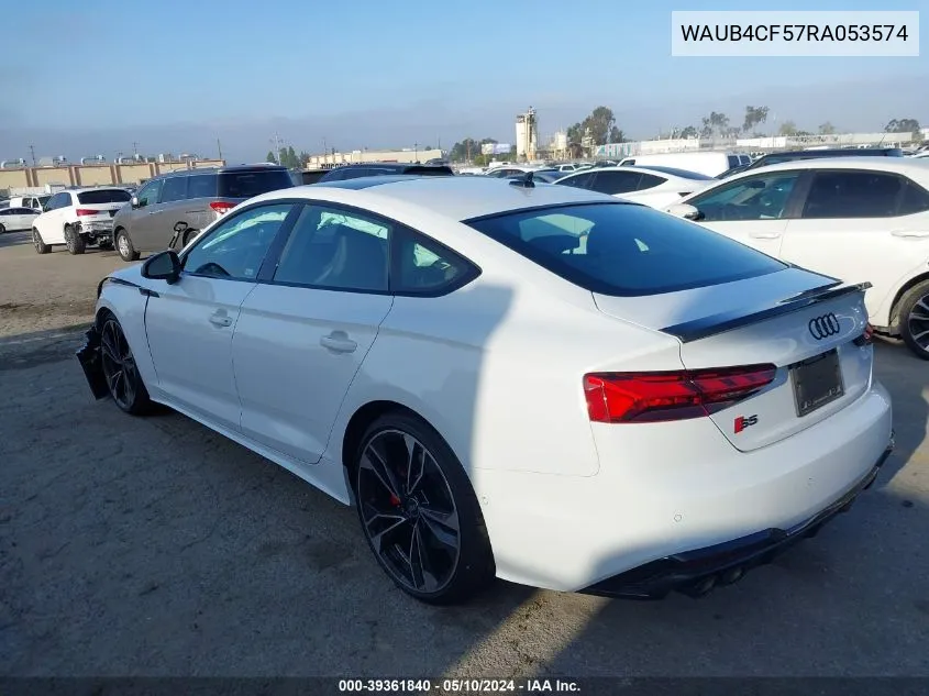 2024 Audi S5 Sportback Prestige Tfsi Quattro Tiptronic VIN: WAUB4CF57RA053574 Lot: 39361840