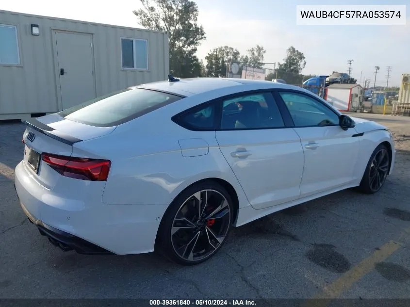 2024 Audi S5 Sportback Prestige Tfsi Quattro Tiptronic VIN: WAUB4CF57RA053574 Lot: 39361840