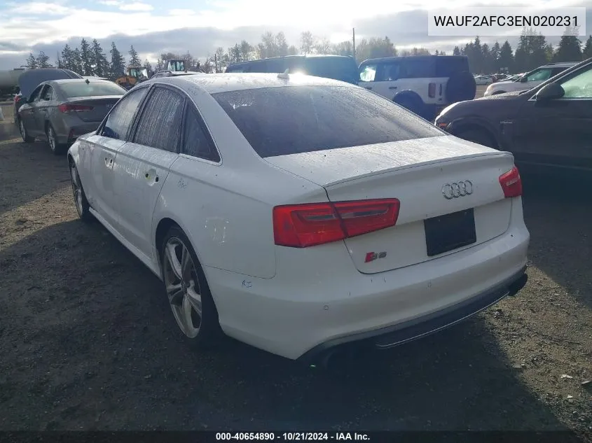 WAUF2AFC3EN020231 2014 Audi S6 4.0T Prestige