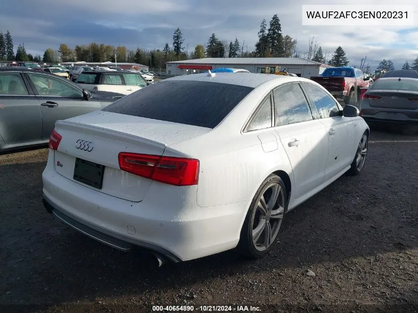 WAUF2AFC3EN020231 2014 Audi S6 4.0T Prestige