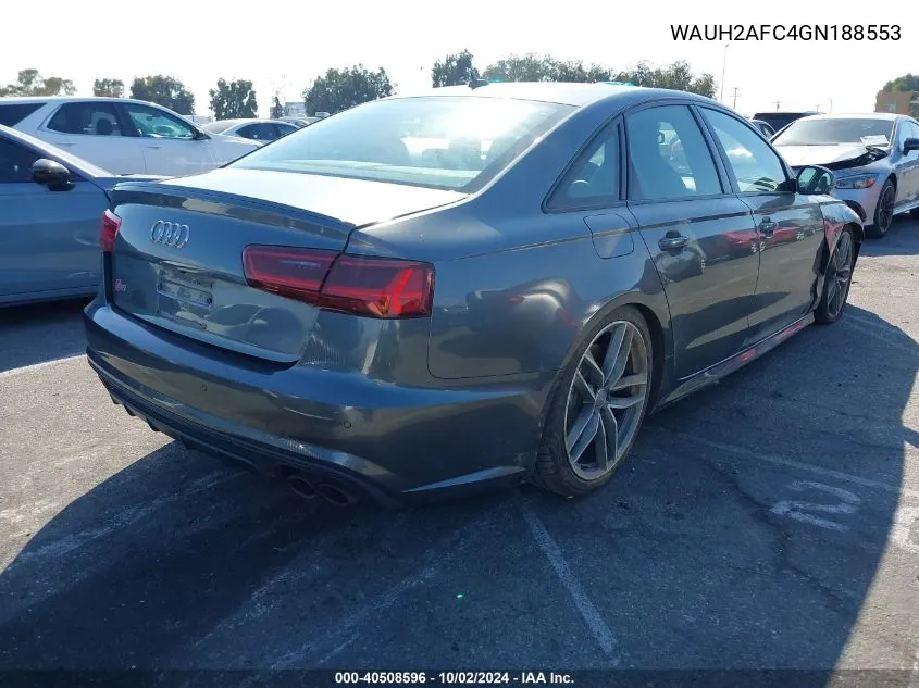 WAUH2AFC4GN188553 2016 Audi S6 4.0T Premium Plus