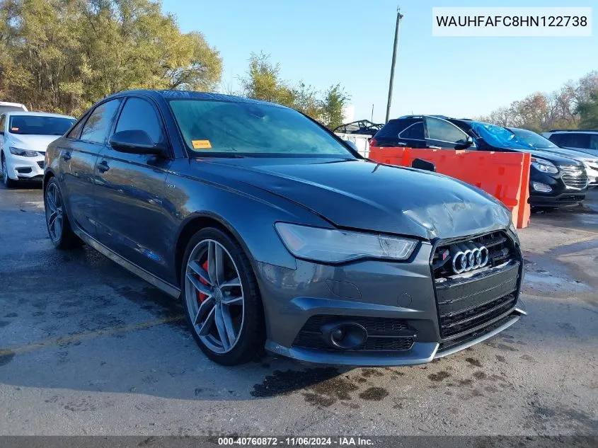 2017 Audi S6 4.0T Premium Plus VIN: WAUHFAFC8HN122738 Lot: 40760872