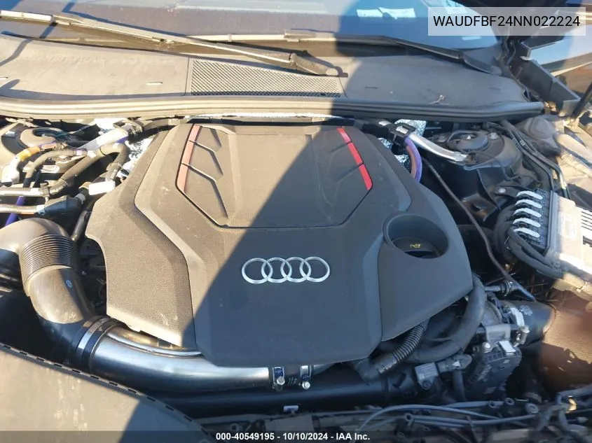 2022 Audi S6 Premium Plus Tfsi Quattro Tiptronic VIN: WAUDFBF24NN022224 Lot: 40549195