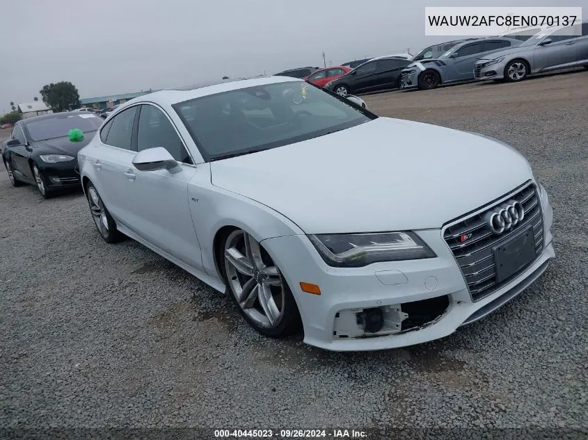 2014 Audi S7 Premium VIN: WAUW2AFC8EN070137 Lot: 40445023