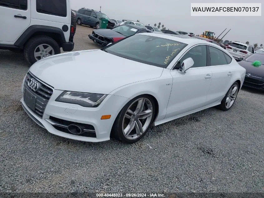 2014 Audi S7 Premium VIN: WAUW2AFC8EN070137 Lot: 40445023