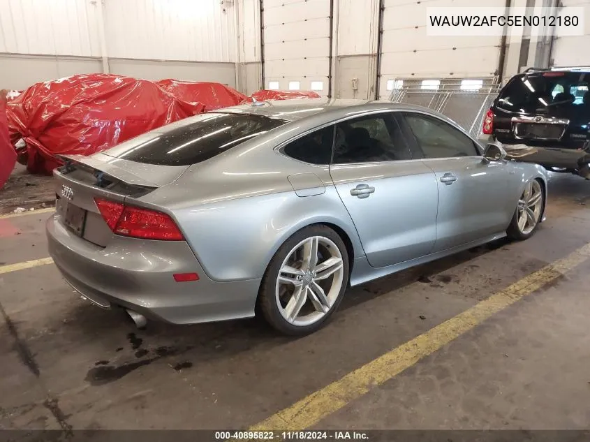 2014 Audi S7 4.0T Prestige VIN: WAUW2AFC5EN012180 Lot: 40895822