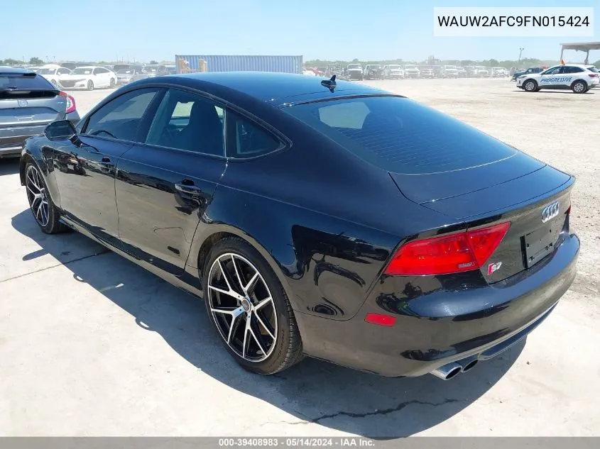 2015 Audi S7 4.0T VIN: WAUW2AFC9FN015424 Lot: 39408983