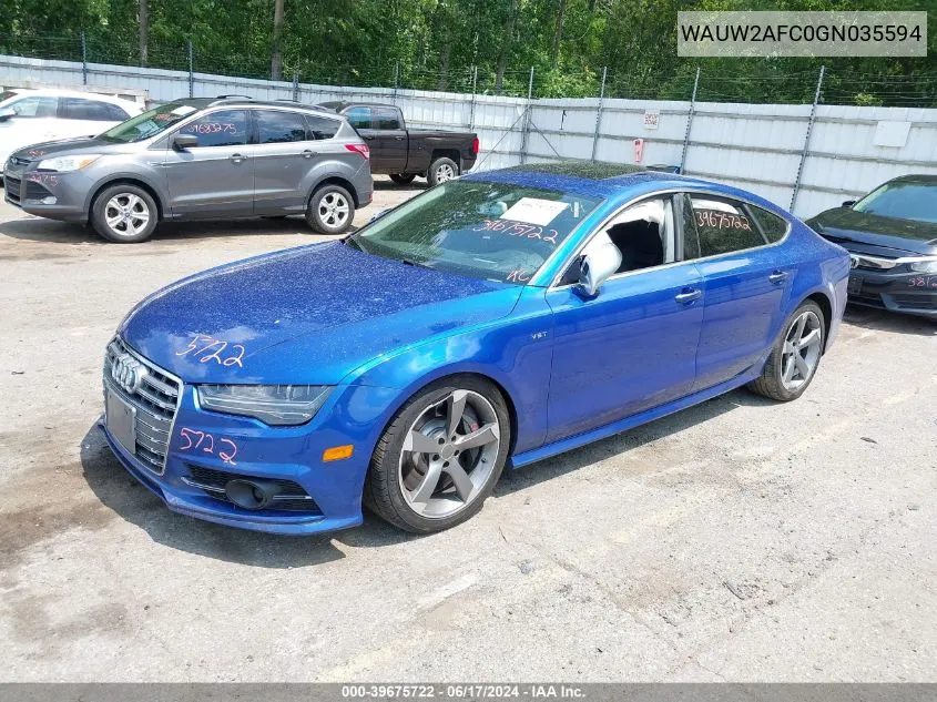 WAUW2AFC0GN035594 2016 Audi S7 4.0T