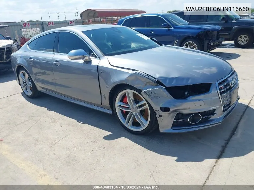 2017 Audi S7 4.0T Premium Plus VIN: WAU2FBFC6HN116660 Lot: 40483104