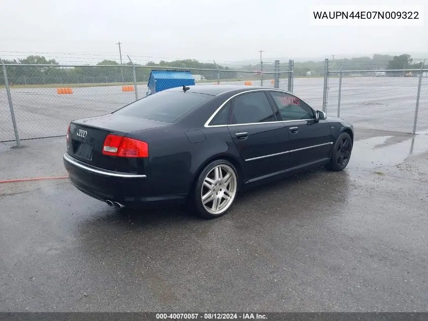 WAUPN44E07N009322 2007 Audi S8 5.2