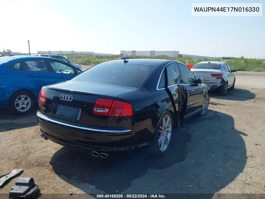 2007 Audi S8 5.2 VIN: WAUPN44E17N016330 Lot: 40169205