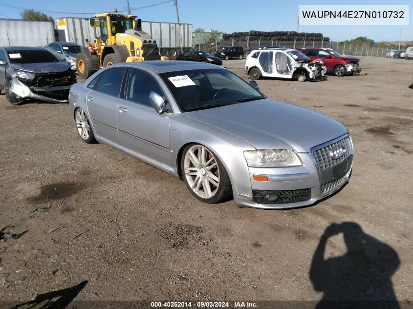 2007 Audi S8 5.2 VIN: WAUPN44E27N010732 Lot: 40252014