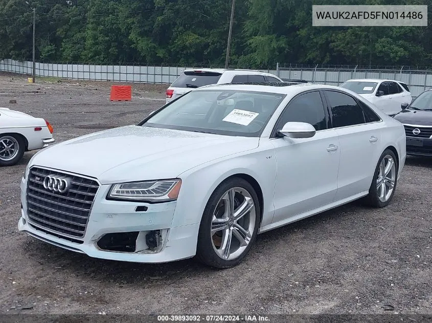 WAUK2AFD5FN014486 2015 Audi S8 4.0T