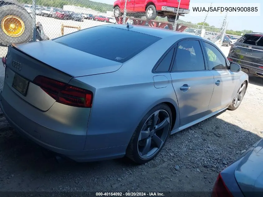 WUAJ5AFD9GN900885 2016 Audi S8 Plus Quattro