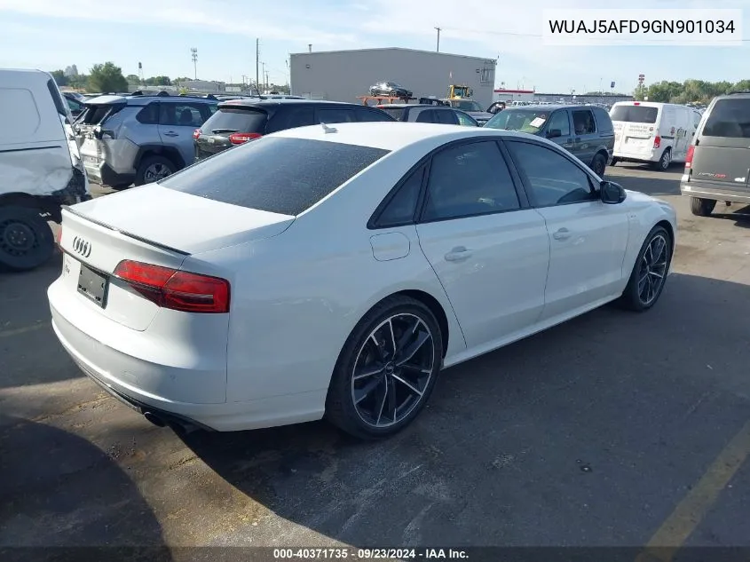 2016 Audi S8 4.0T Plus VIN: WUAJ5AFD9GN901034 Lot: 40371735