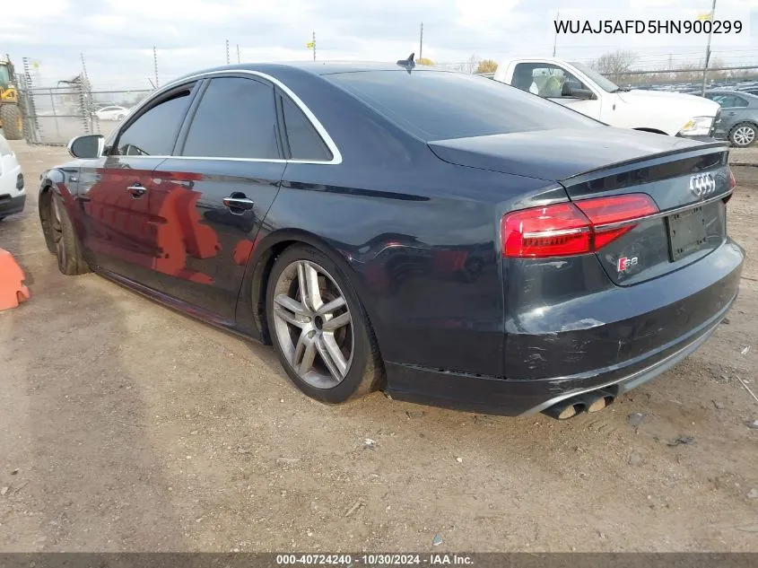 2017 Audi S8 4.0T Plus VIN: WUAJ5AFD5HN900299 Lot: 40724240