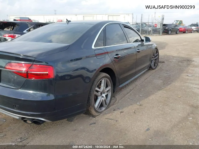 2017 Audi S8 4.0T Plus VIN: WUAJ5AFD5HN900299 Lot: 40724240