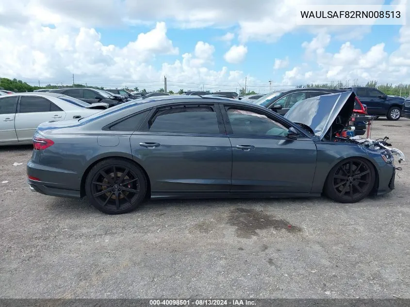 WAULSAF82RN008513 2024 Audi S8 4.0T