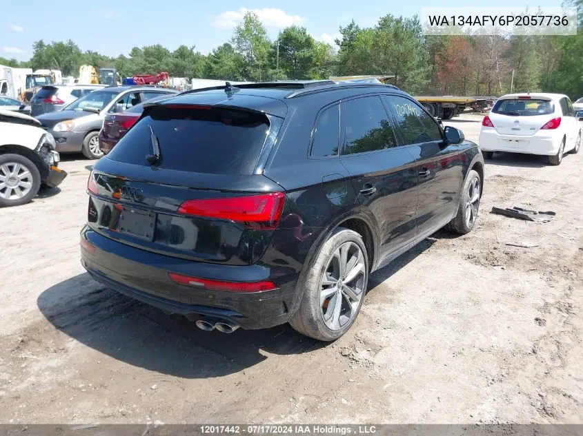 2023 Audi Sq5 Sportback VIN: WA134AFY6P2057736 Lot: 12017442