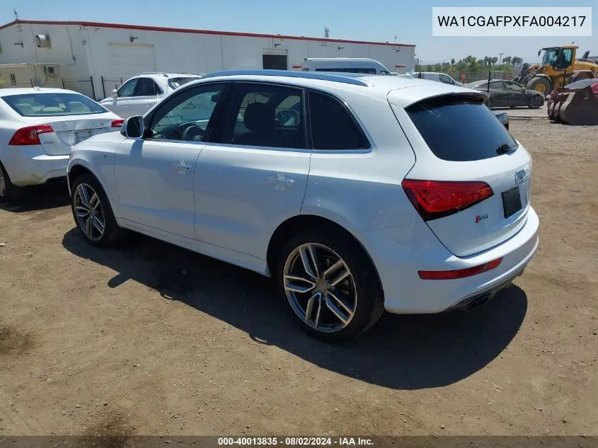 2015 Audi Sq5 3.0T Premium Plus VIN: WA1CGAFPXFA004217 Lot: 40013835