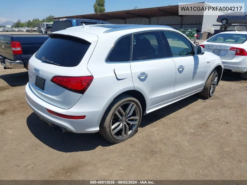 2015 Audi Sq5 3.0T Premium Plus VIN: WA1CGAFPXFA004217 Lot: 40013835