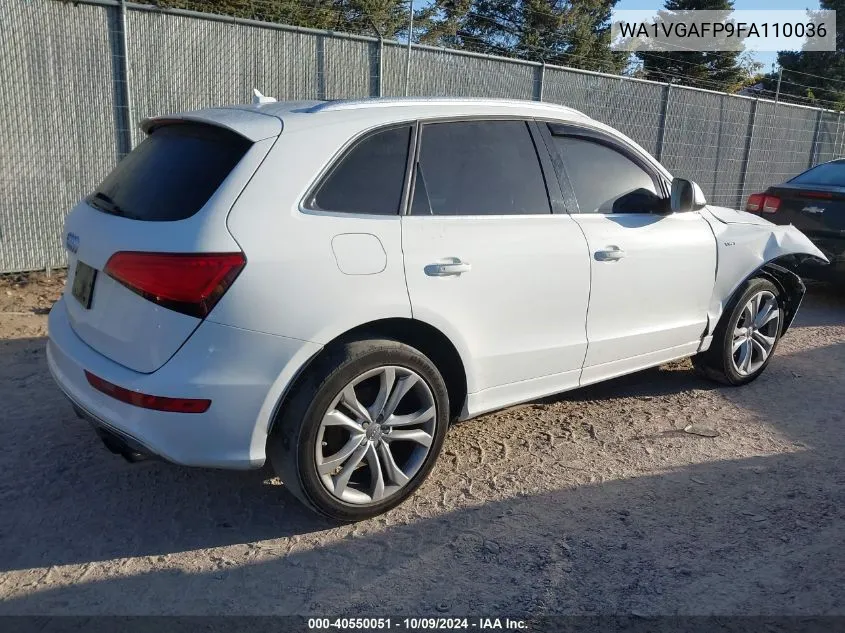 2015 Audi Sq5 Prestige VIN: WA1VGAFP9FA110036 Lot: 40550051