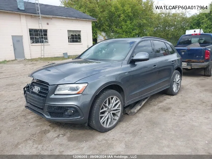 2016 Audi Sq5 VIN: WA1LCAFP6GA017964 Lot: 12090303