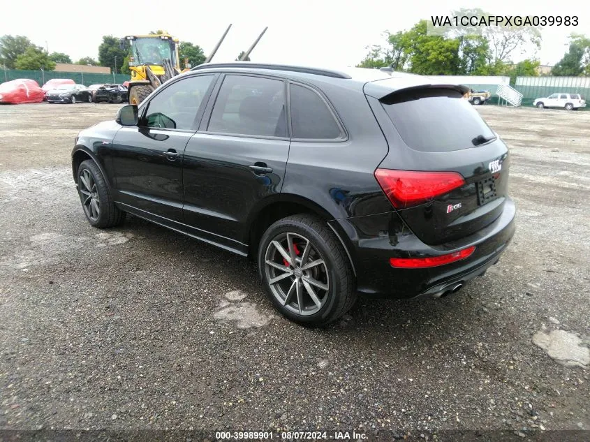 2016 Audi Sq5 3.0T Premium Plus VIN: WA1CCAFPXGA039983 Lot: 39989901