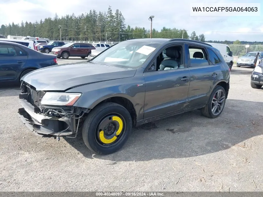 2016 Audi Sq5 Premium Plus VIN: WA1CCAFP5GA064063 Lot: 40348097