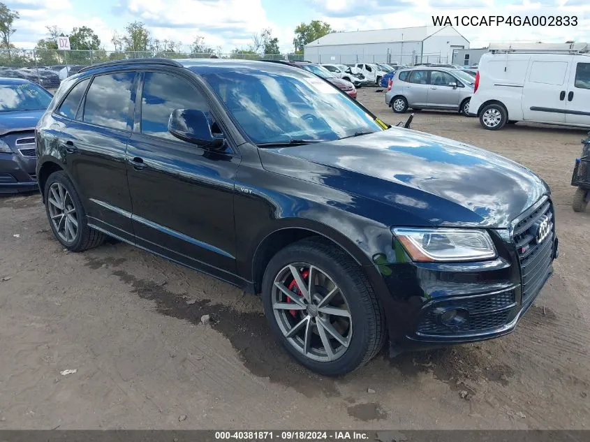 2016 Audi Sq5 3.0T Premium Plus VIN: WA1CCAFP4GA002833 Lot: 40381871