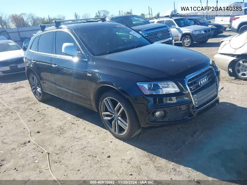 2016 Audi Sq5 3.0T Premium Plus VIN: WA1CCAFP2GA140385 Lot: 40915662