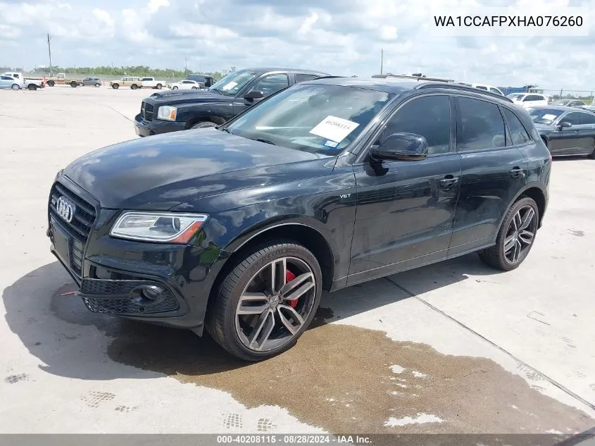 2017 Audi Sq5 3.0T Premium Plus VIN: WA1CCAFPXHA076260 Lot: 40208115