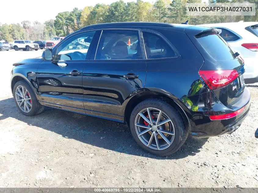 2017 Audi Sq5 3.0T Premium Plus VIN: WA1CCAFP3HA027031 Lot: 40669795