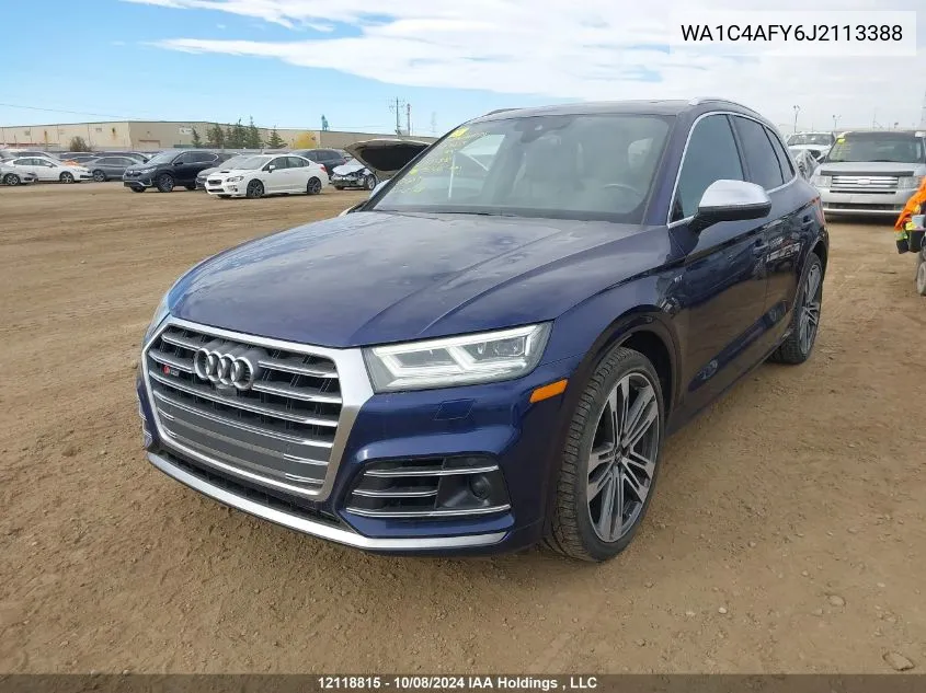 2018 Audi Sq5 VIN: WA1C4AFY6J2113388 Lot: 12118815