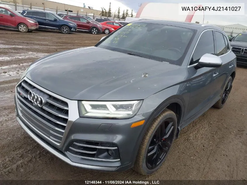 2018 Audi Sq5 Prestige VIN: WA1C4AFY4J2141027 Lot: 12148344