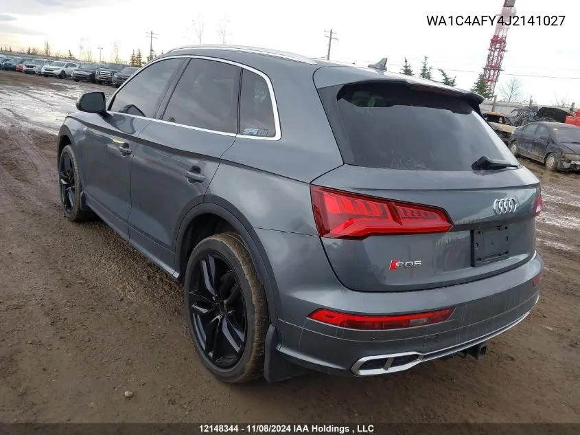 2018 Audi Sq5 Prestige VIN: WA1C4AFY4J2141027 Lot: 12148344