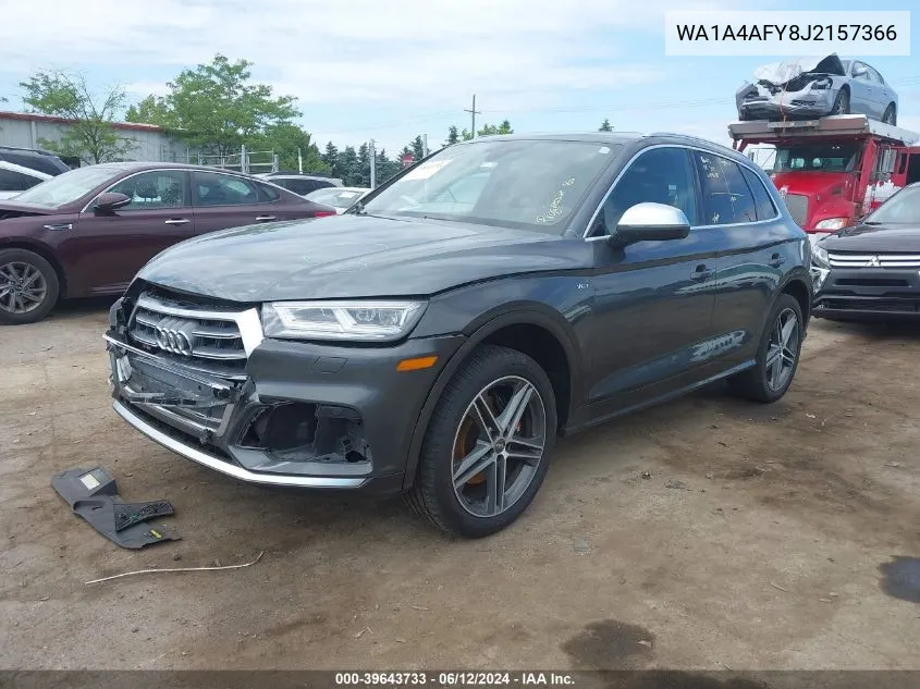 2018 Audi Sq5 3.0T Premium Plus VIN: WA1A4AFY8J2157366 Lot: 39643733