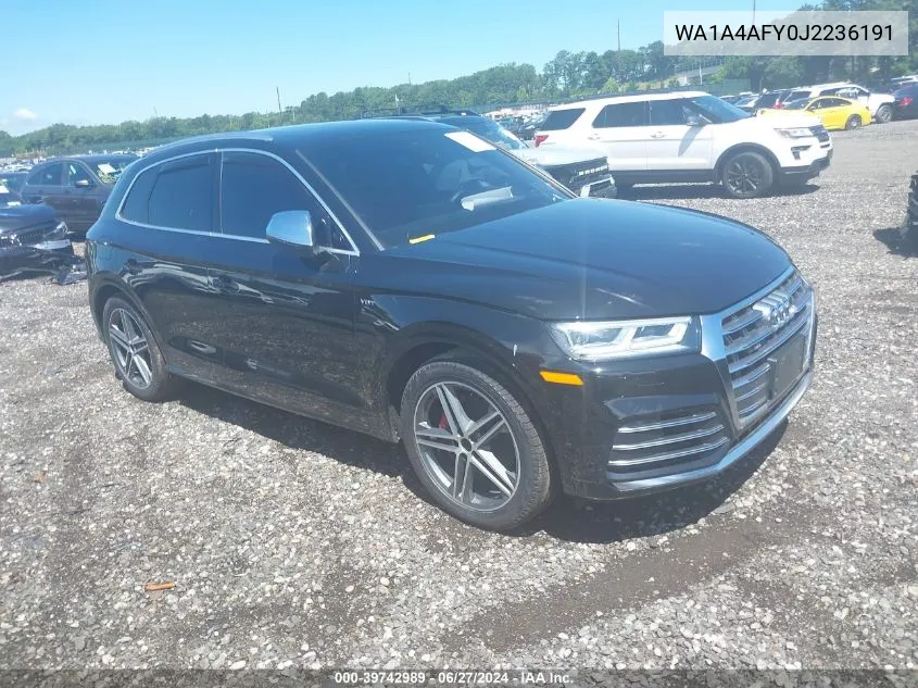 2018 Audi Sq5 3.0T Premium Plus VIN: WA1A4AFY0J2236191 Lot: 39742989