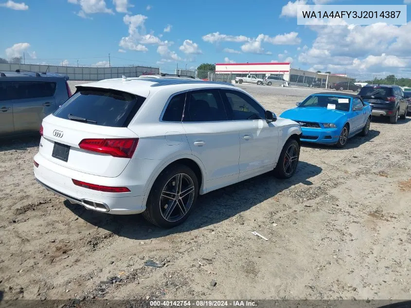 WA1A4AFY3J2014387 2018 Audi Sq5 3.0T Premium Plus