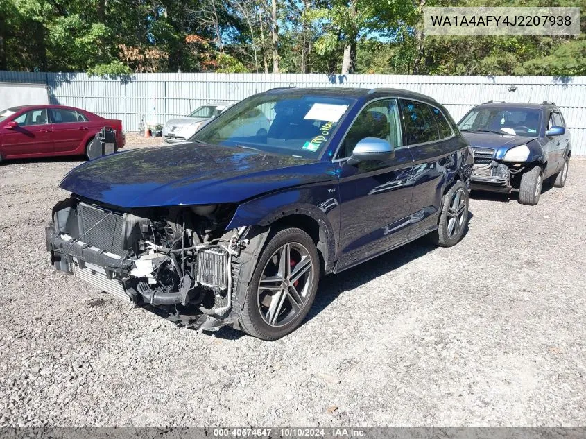 2018 Audi Sq5 3.0T Premium Plus VIN: WA1A4AFY4J2207938 Lot: 40574647